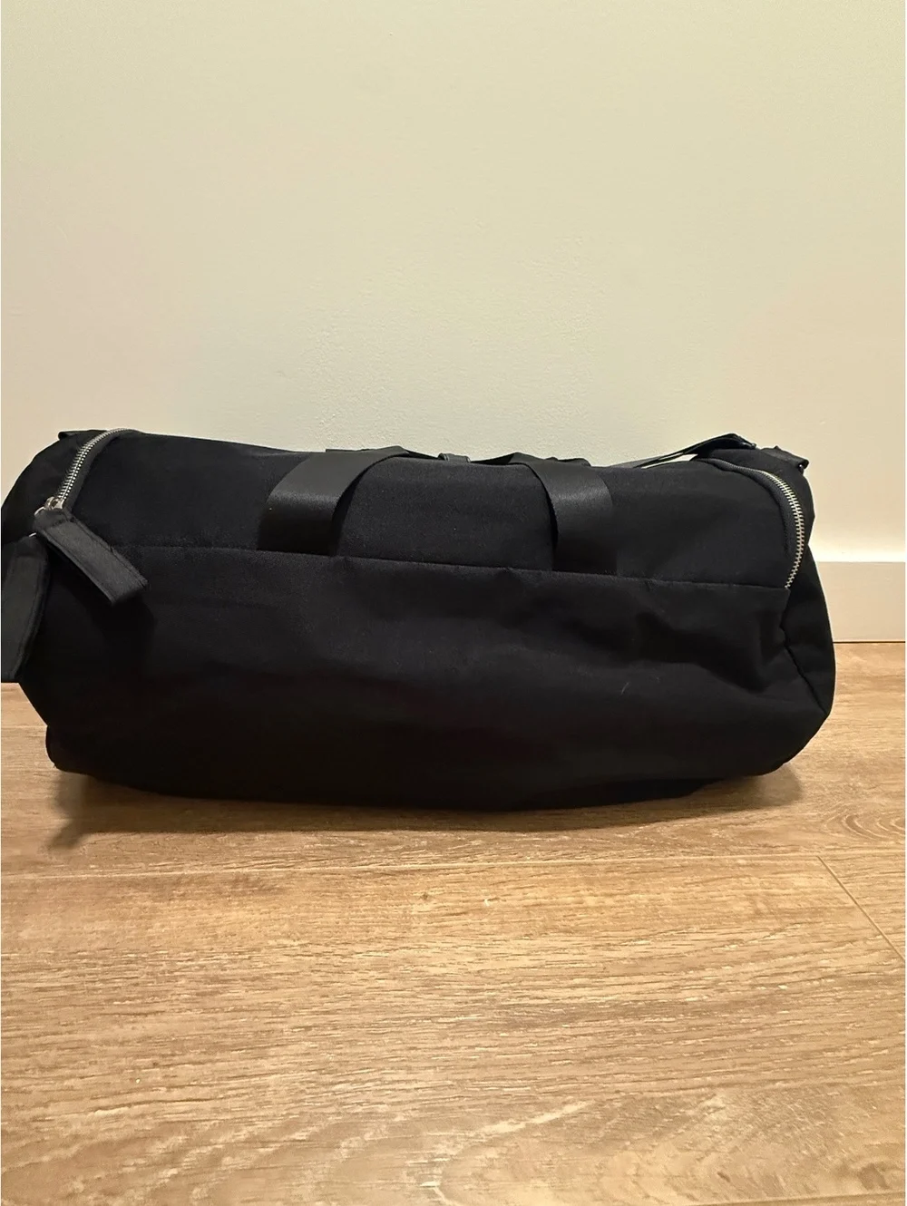 Limited Edition OrangeTheory Black Canvas Duffle Bag with White Splatter Design